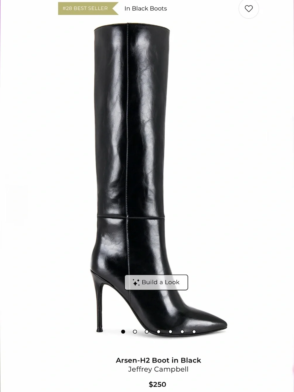 Jeffrey Campbell Arsen-H2 Boot in Black $250 Best Seller